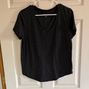 American Eagle Outfitters Charcoal V-Neck Tee